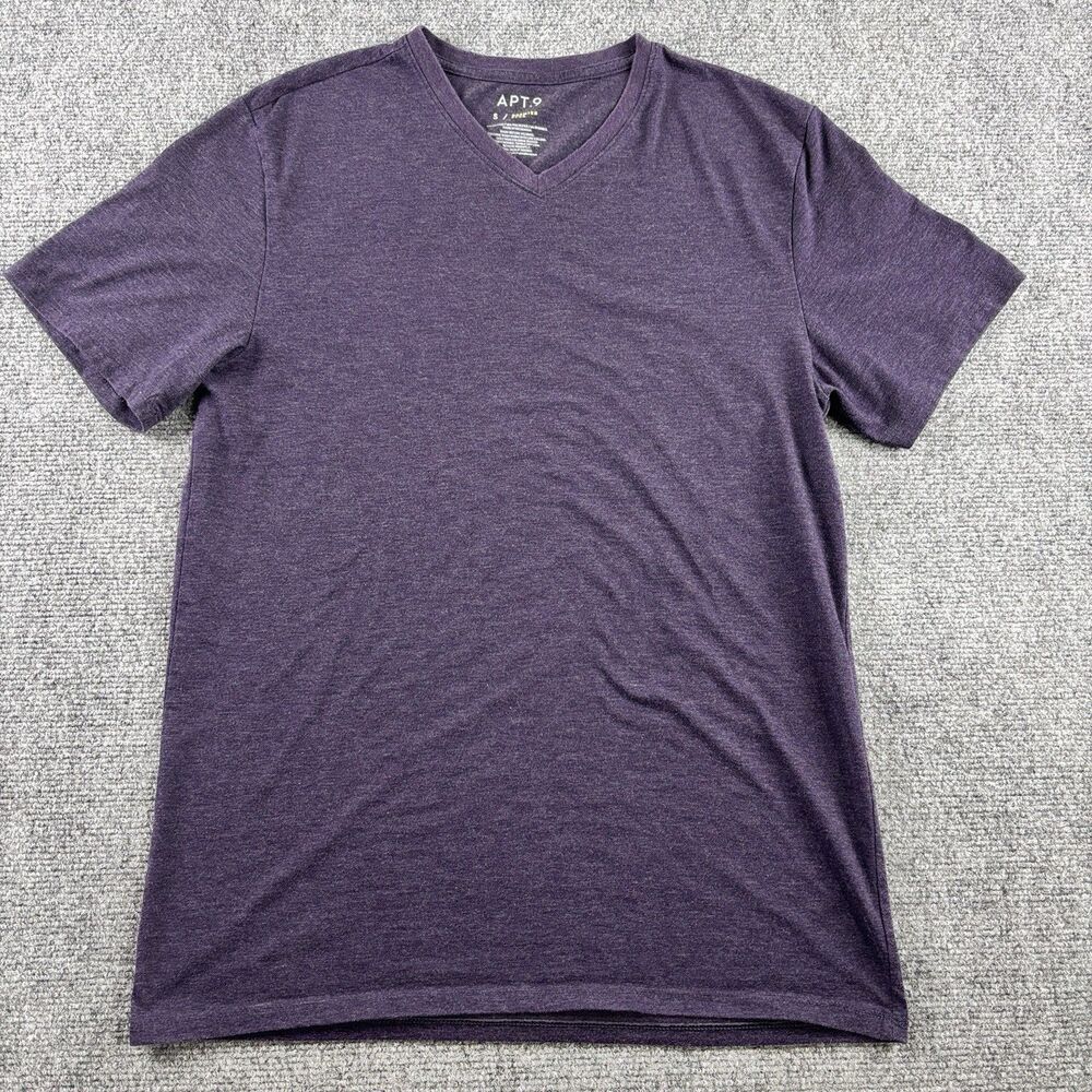 Apt.9 Shirt Mens S US S Purple Heather V-Neck Premier Flex Tee